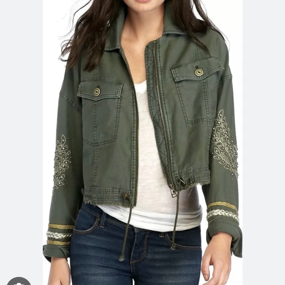 Free People Extreme Cropped Military Jacket - Picture 5 of 8